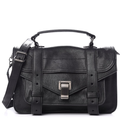 Proenza Schouler Lambskin Tiny PS1 Satchel Black 1 of 10