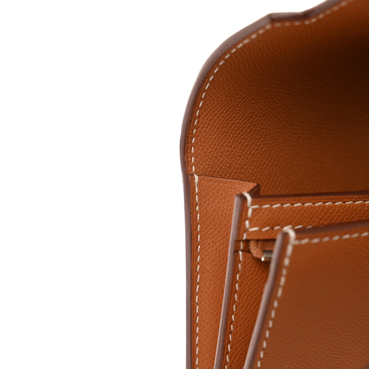 Hermes Madame Calfskin Kelly Pocket Long Wallet Gold 9 of 10