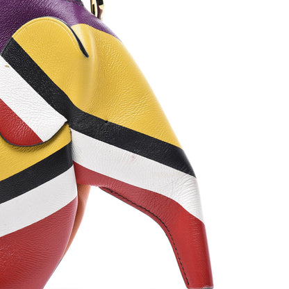 Loewe Calfskin Mini Striped Elephant Crossbody Bag Multicolor 12 of 14