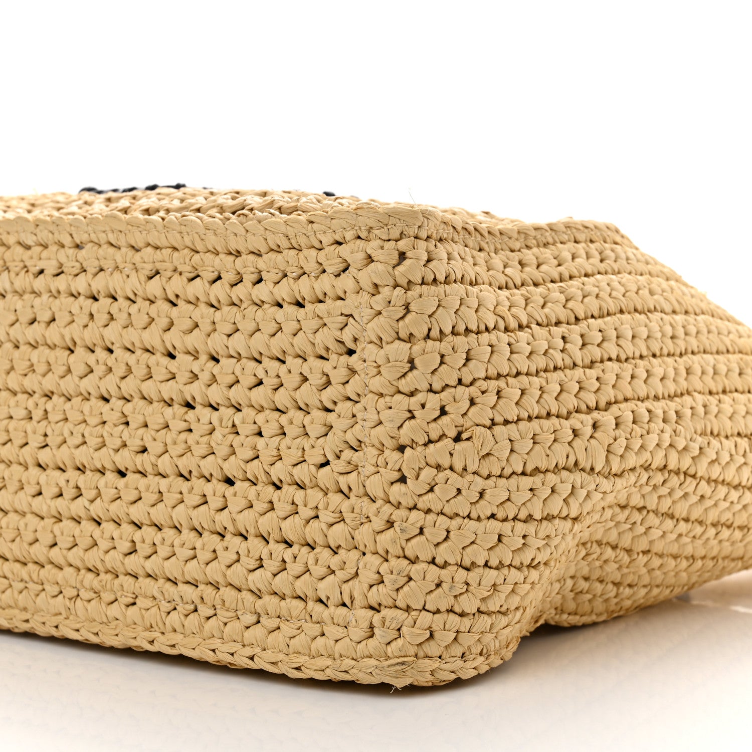 Stella McCartney Braided Raffia Eco Alter Napa Perforated Logo Crossbody Bag Natural 10 of 11