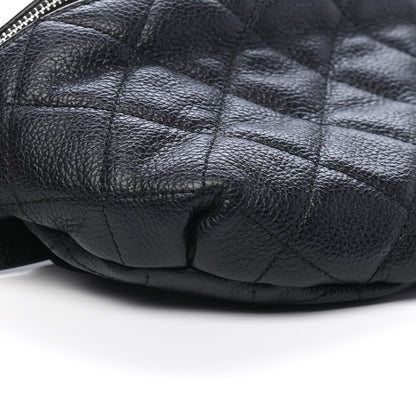 Chanel Grained Calfskin Quilted Waist Belt Bag Black 7 of 8