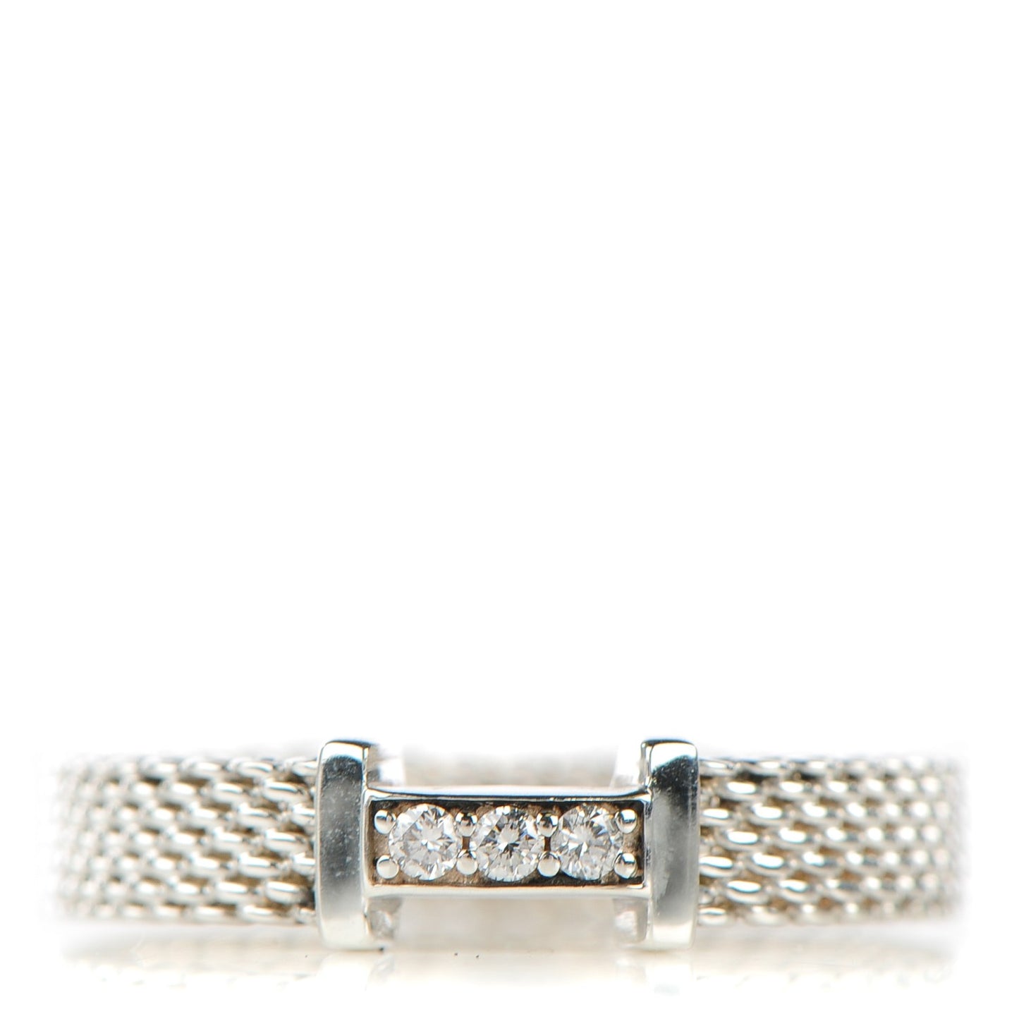 Sterling Silver Diamond Narrow Somerset Ring 50 5.5