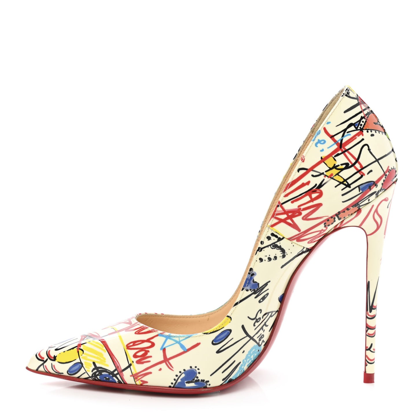 Patent Loubitag So Kate 120 Pumps 36.5 White Multi