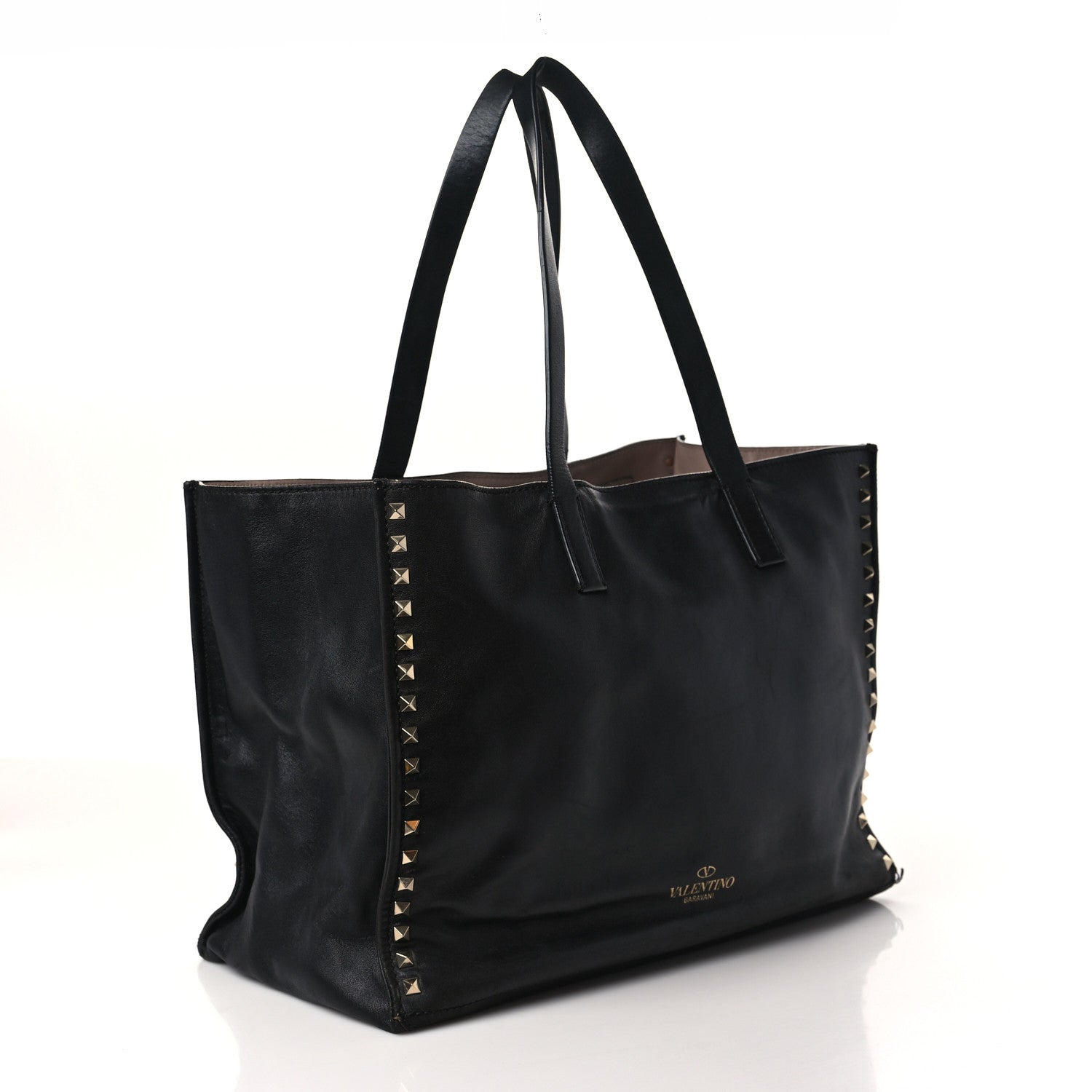 Valentino Garavani Nappa Medium Rockstud Soft Tote Black 3 of 10