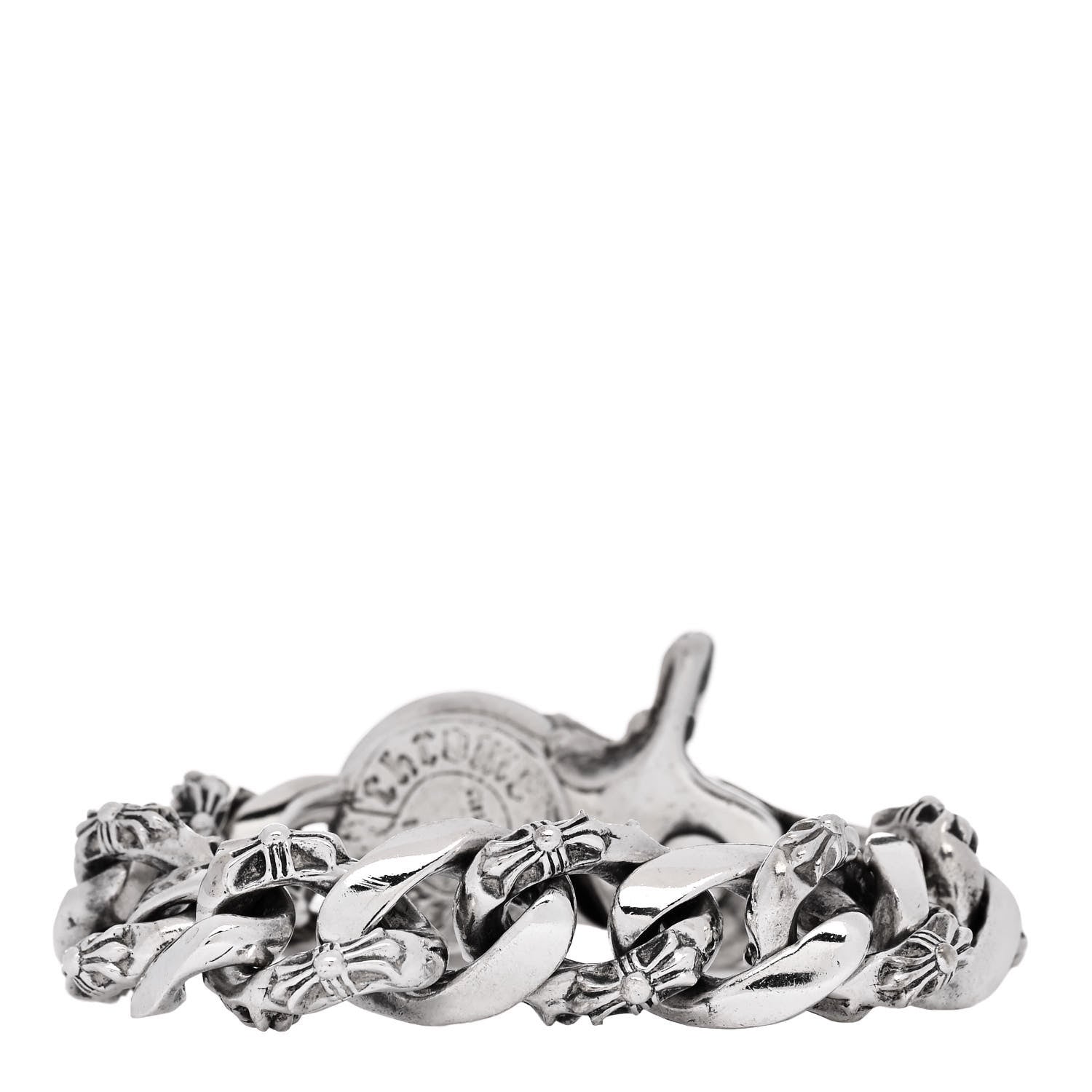 Chrome Hearts Sterling Silver Lobster Clasp Cuban Link Bracelet 2 of 3