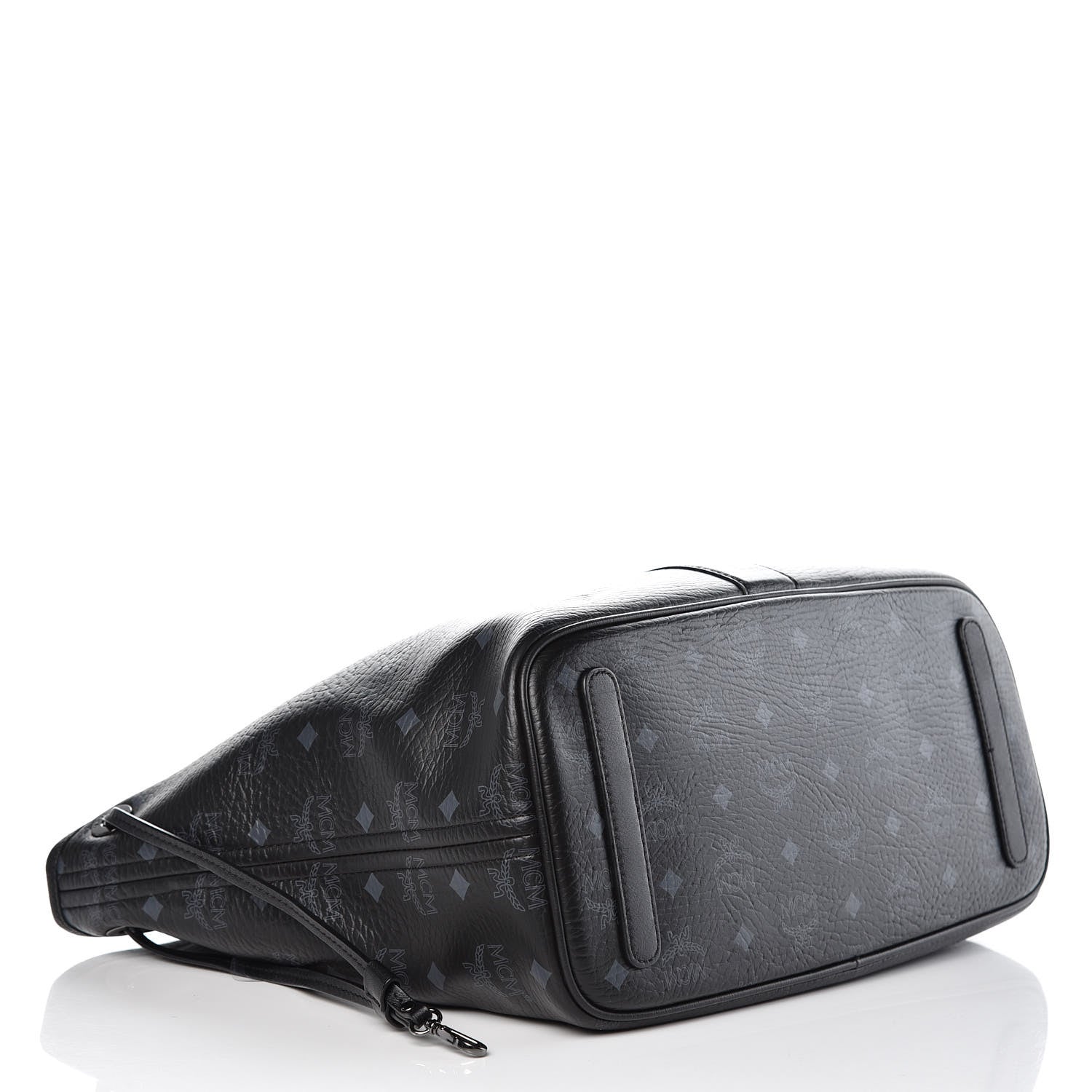 MCM Visetos Medium Liz Reversible Shopper Tote Black 7 of 11