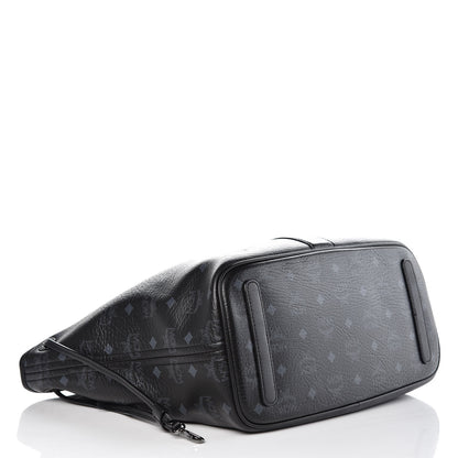 MCM Visetos Medium Liz Reversible Shopper Tote Black 7 of 11
