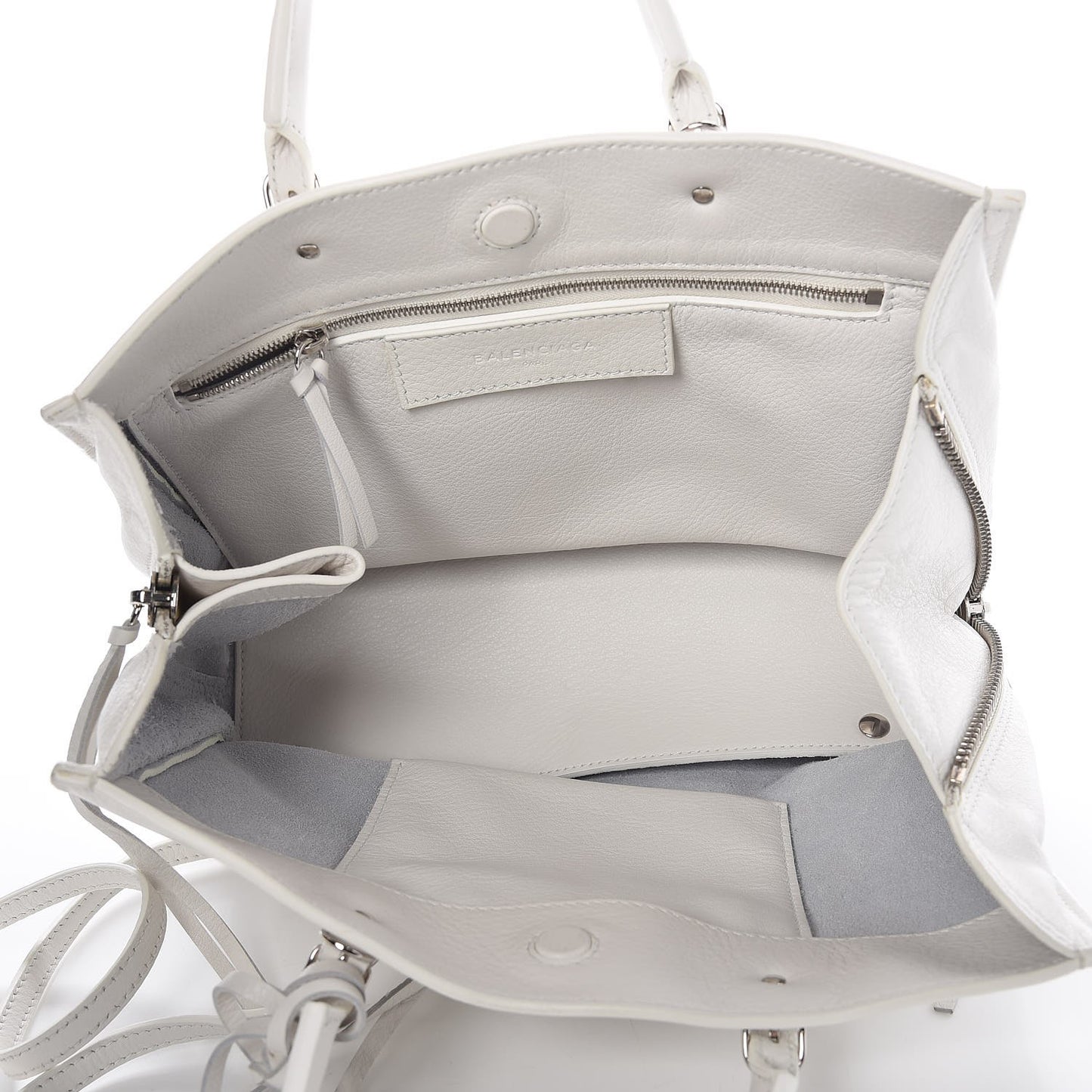 Veau Papier A6 Zip Around Tote White