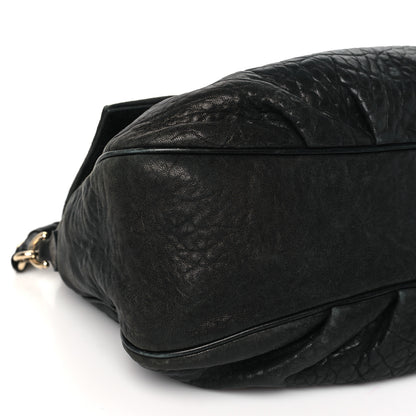 Fendi Crinkled Lambskin Mia Shoulder Flap Black 9 of 11