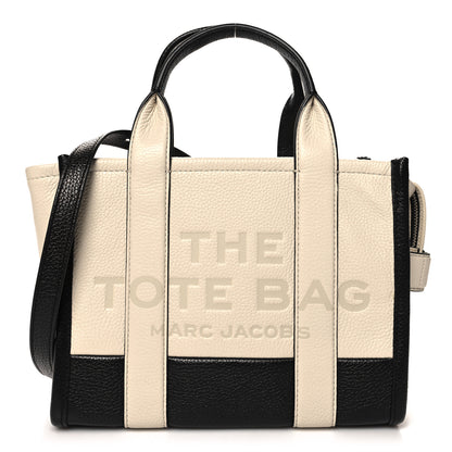 Marc Jacobs Grained Calfskin Colorblock Mini The Tote Bag Ivory Multi 1 of 9
