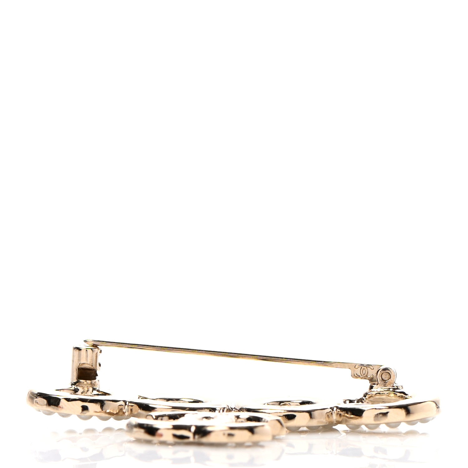 Chanel Pearl Coco Brooch Gold 5 of 5