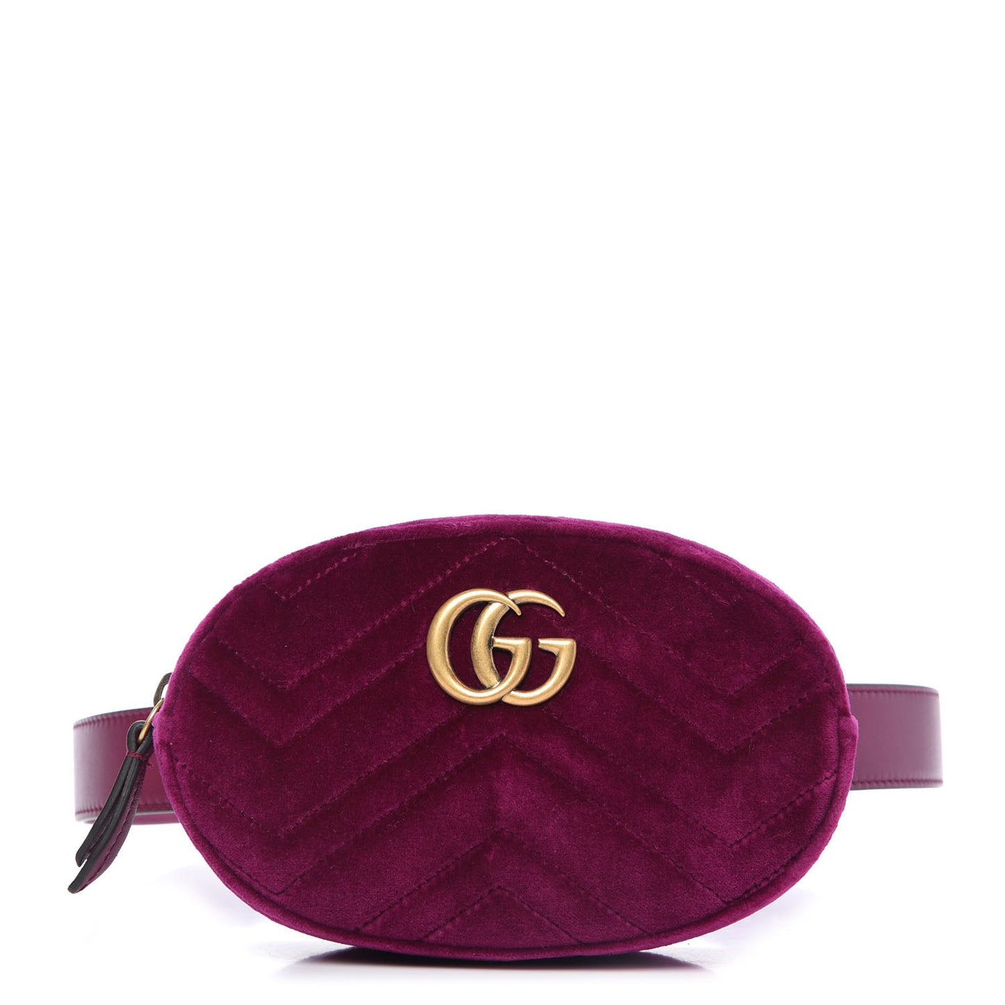 Velvet Matelasse GG Marmont Belt Bag 85 34 Fuchsia Violet Cyclamen
