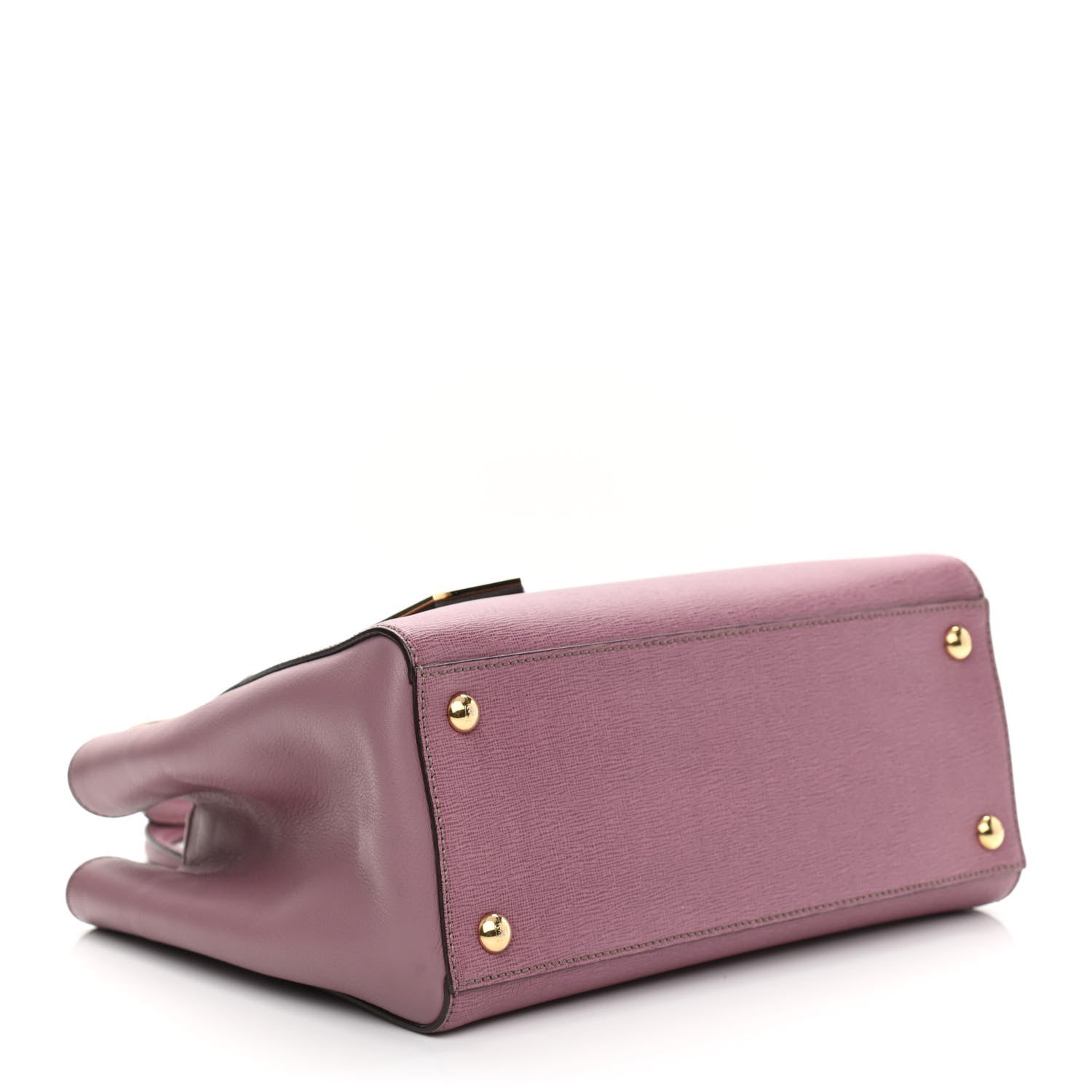 Fendi Vitello Elite Flamingo Petite 2Jours Tote Lilla Glicine 3 of 9