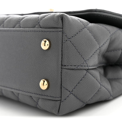 Chanel Caviar Quilted Mini Coco Handle Flap Grey 10 of 10