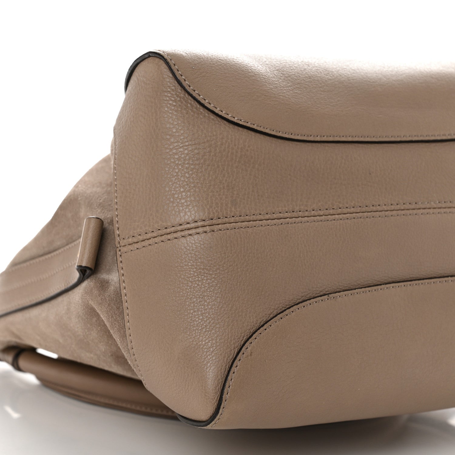 Chloe Suede Calfskin Medium Owen Bucket Bag Motty Grey 9 of 11