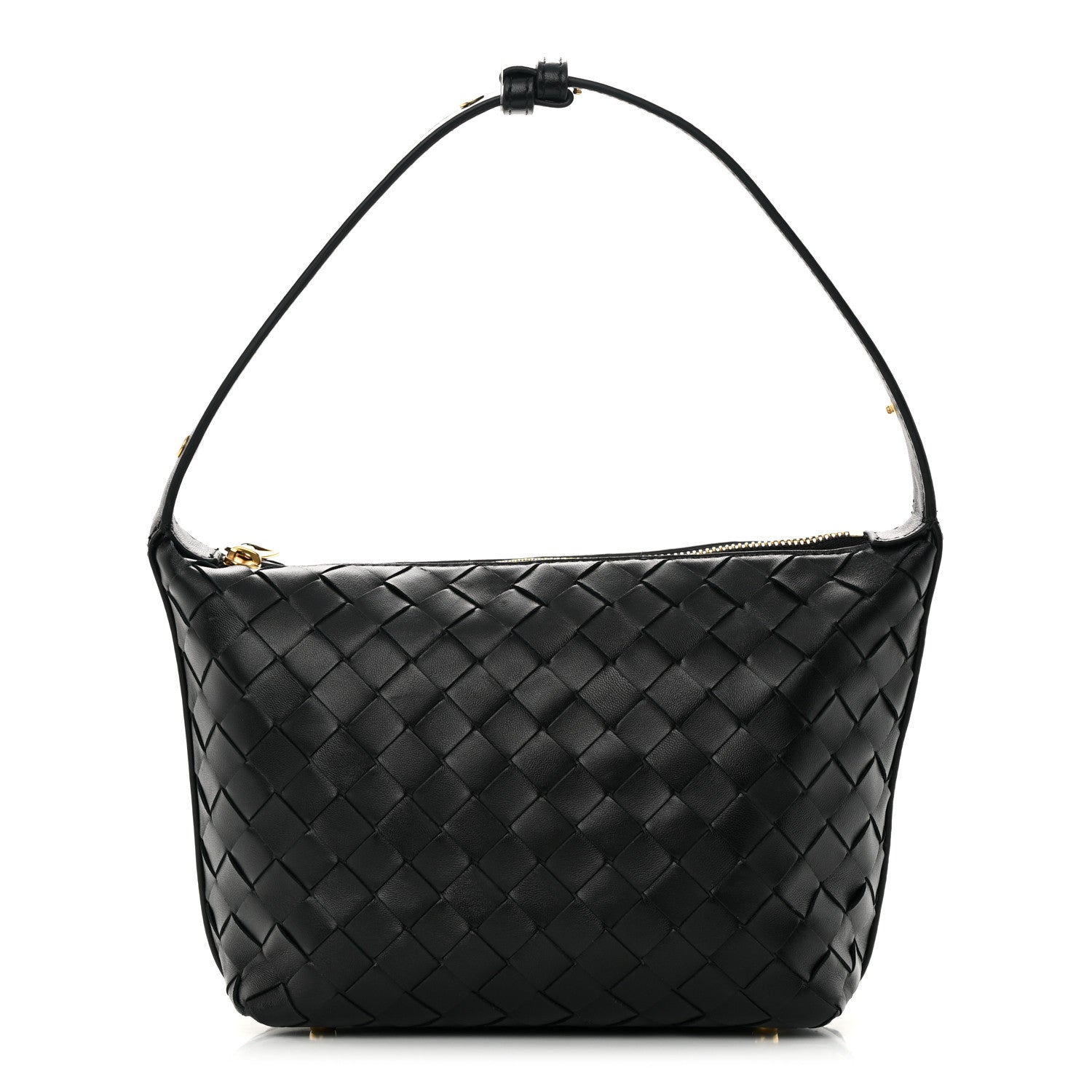 Bottega Veneta Calfskin Nappa Intrecciato Mini Wallace Black 1 of 13