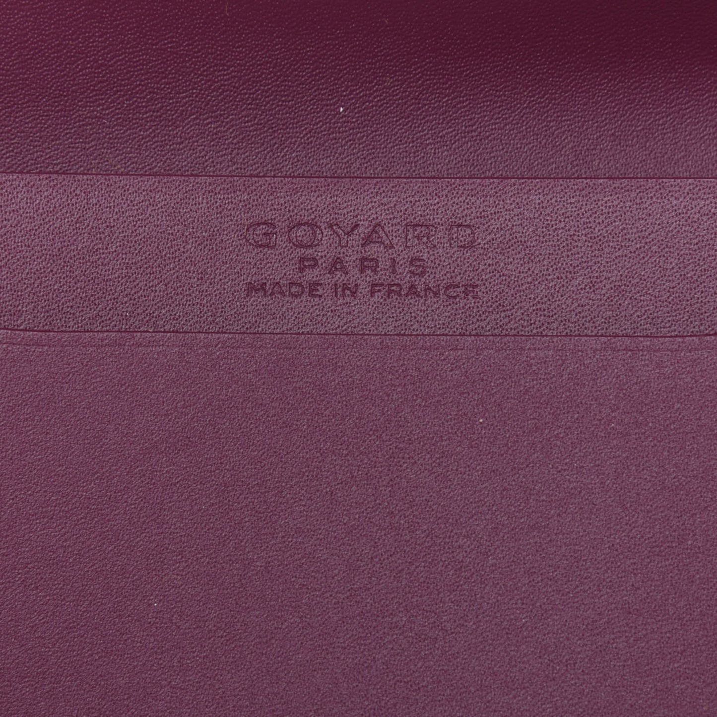 Goyardine Business Card Holder Burgundy
