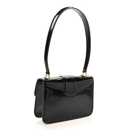 Celine Patent Calfskin Teen Josephine Top Handle Bag Black 2 of 9