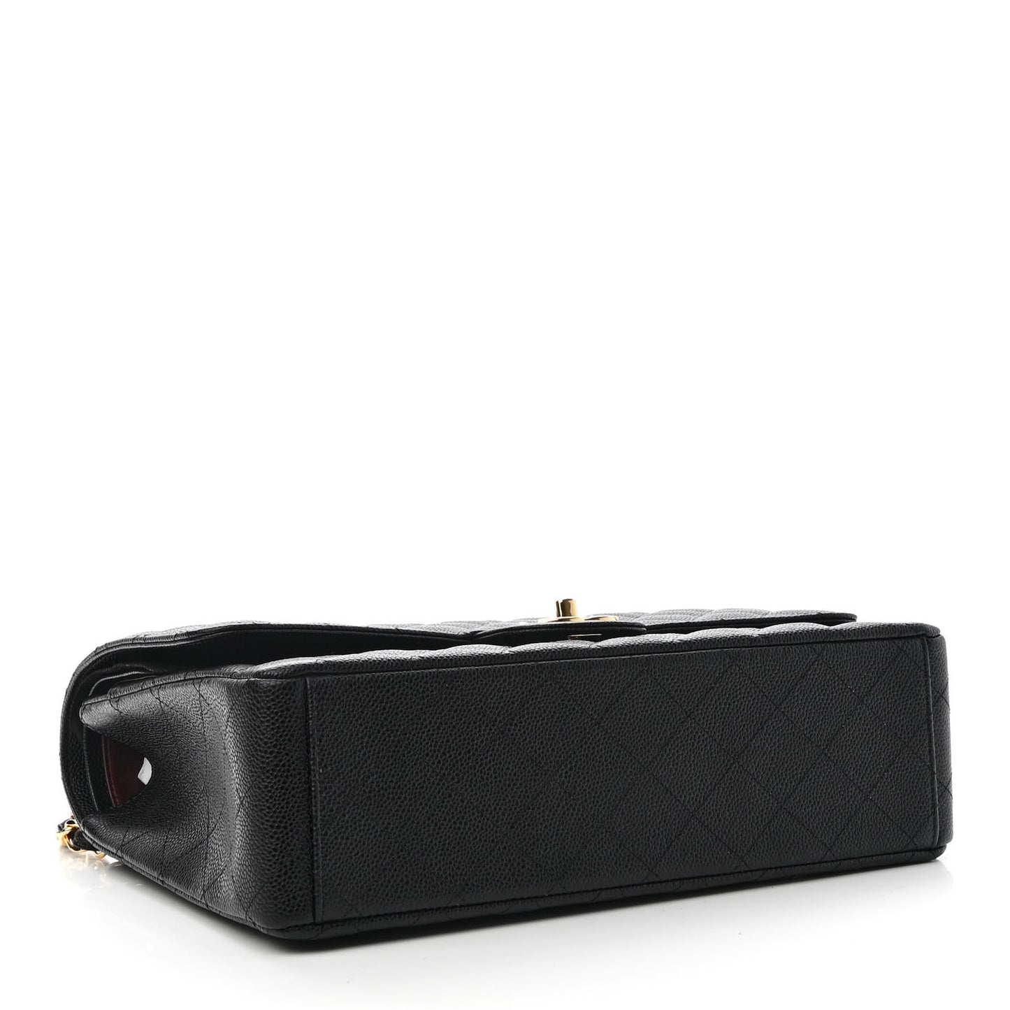 Caviar Quilted Maxi Double Flap Black