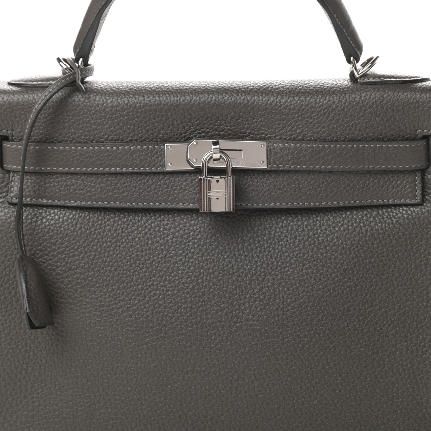 Hermes Taurillon Clemence Kelly Retourne 32 Graphite 8 of 13