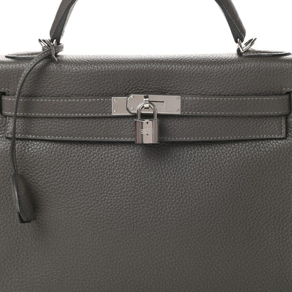 Hermes Taurillon Clemence Kelly Retourne 32 Graphite 8 of 13