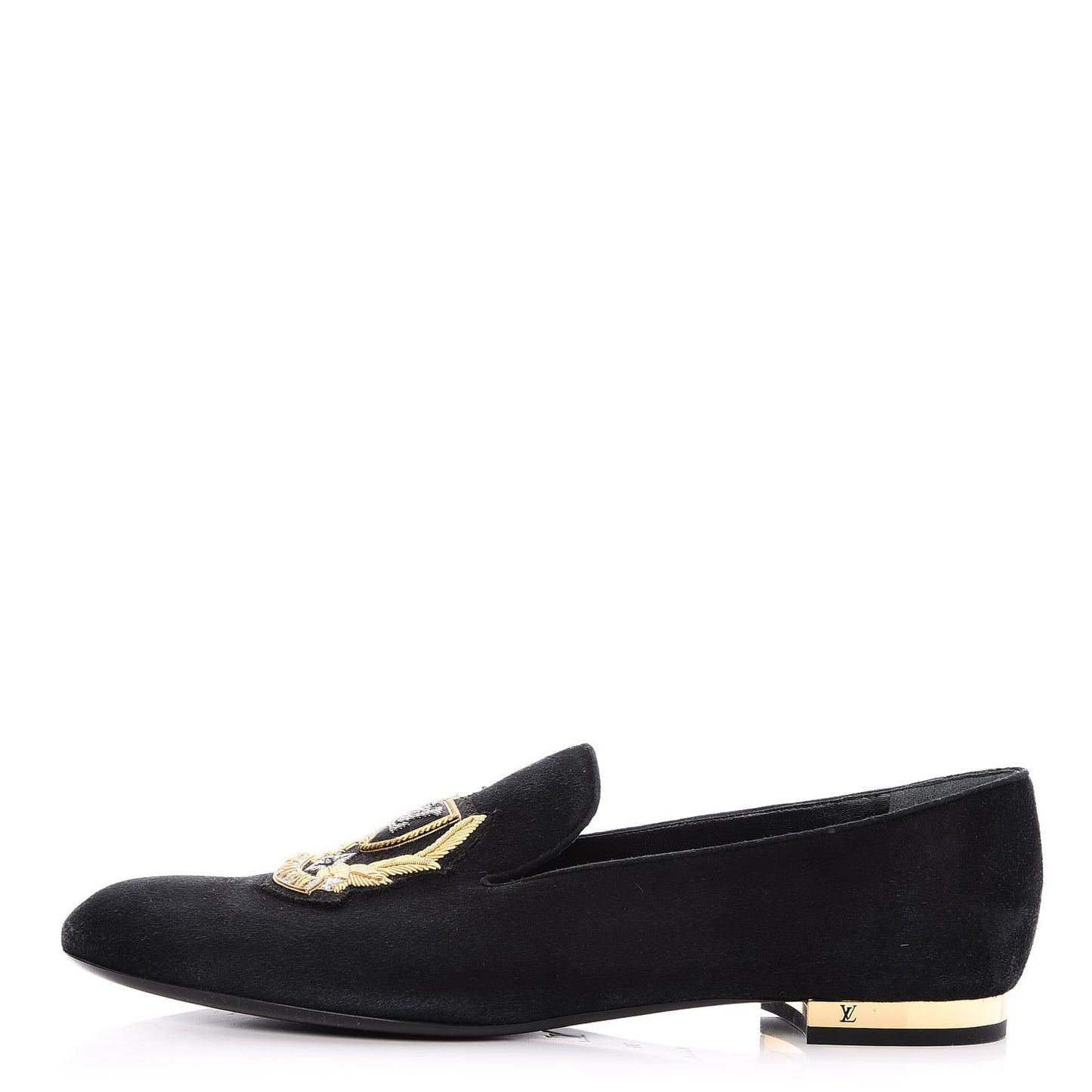 Suede Preppy Flat Loafers 39 Black