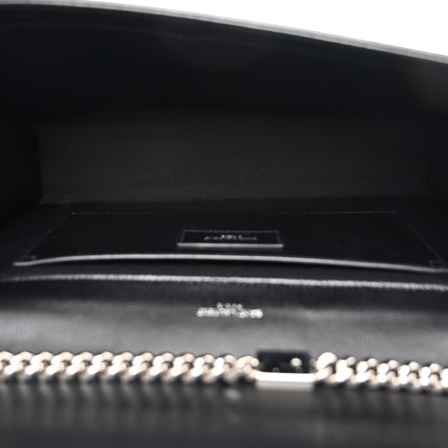 Saint Laurent Grain De Poudre Large Classic Monogram Kate Satchel Black 5 of 10