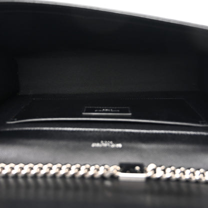 Saint Laurent Grain De Poudre Large Classic Monogram Kate Satchel Black 5 of 10