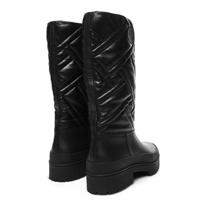 Hermes Suede Goatskin Quilted Fuji Boots 40 Black 4 of 7