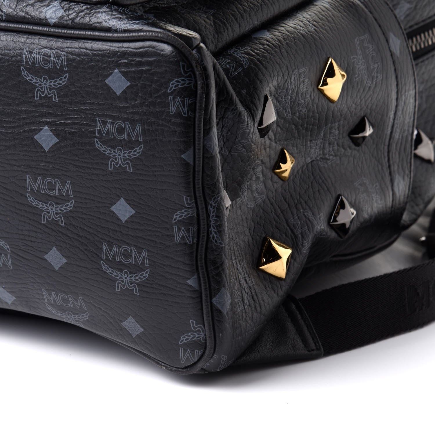 MCM Visetos Medium Studded Stark Backpack Black 10 of 10