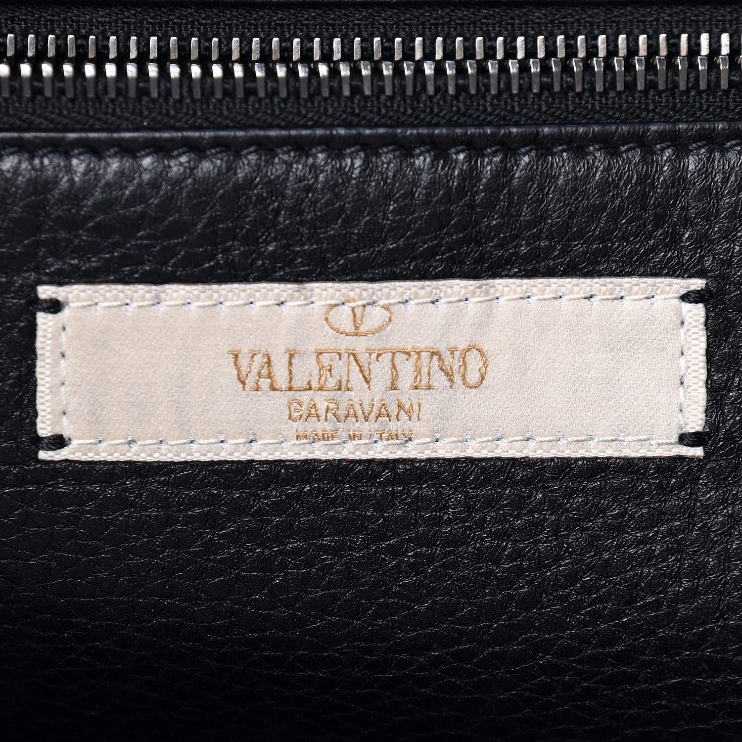 Valentino Garavani Grained Calfskin Turquoise Medium Rockstud Rolling Tote Black 6 of 10
