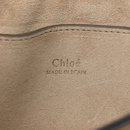 Chloe Suede Calfskin Small Faye Shoulder Bag Majolica Blue 10 of 20