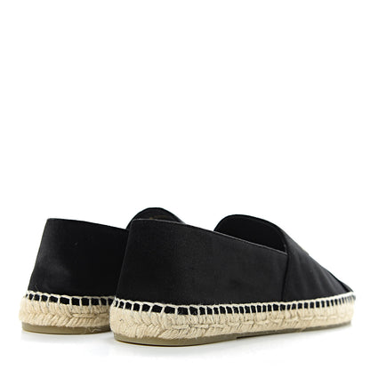 Chanel Velvet Logo Espadrilles 38 Black 4 of 8