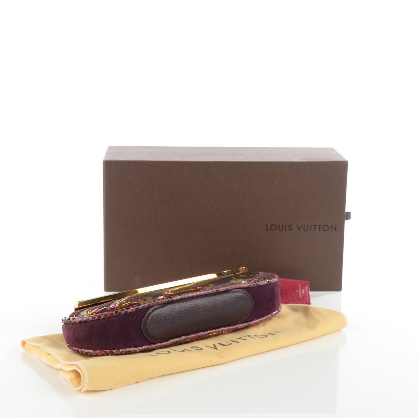 Monogram Sequins Savage Cub Clutch Rose