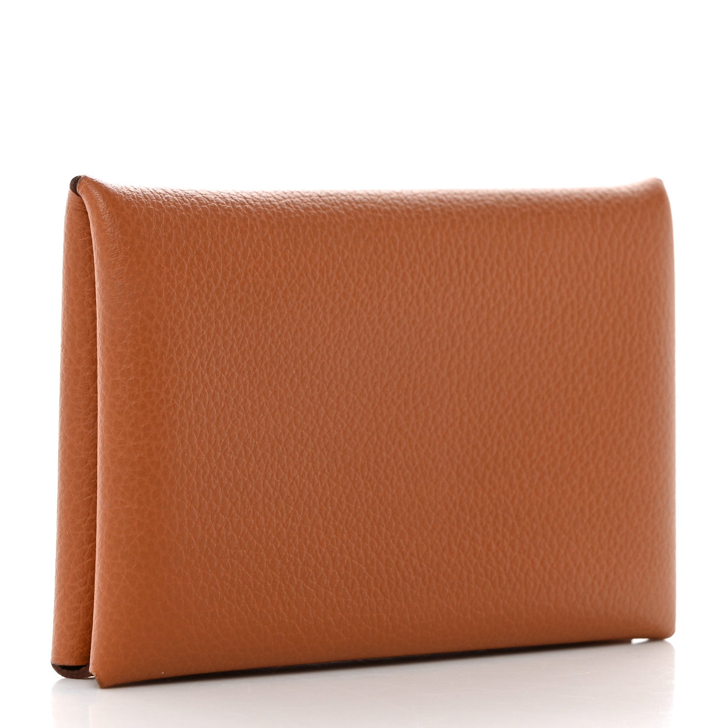 Hermes Evercolor Calvi Card Case Gold Etoupe 3 of 8