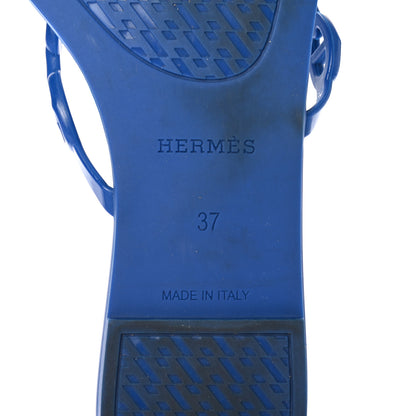 Hermes Rubber Chaine d'Ancre Rivage Sandals 37 Bleu Smalt 7 of 7