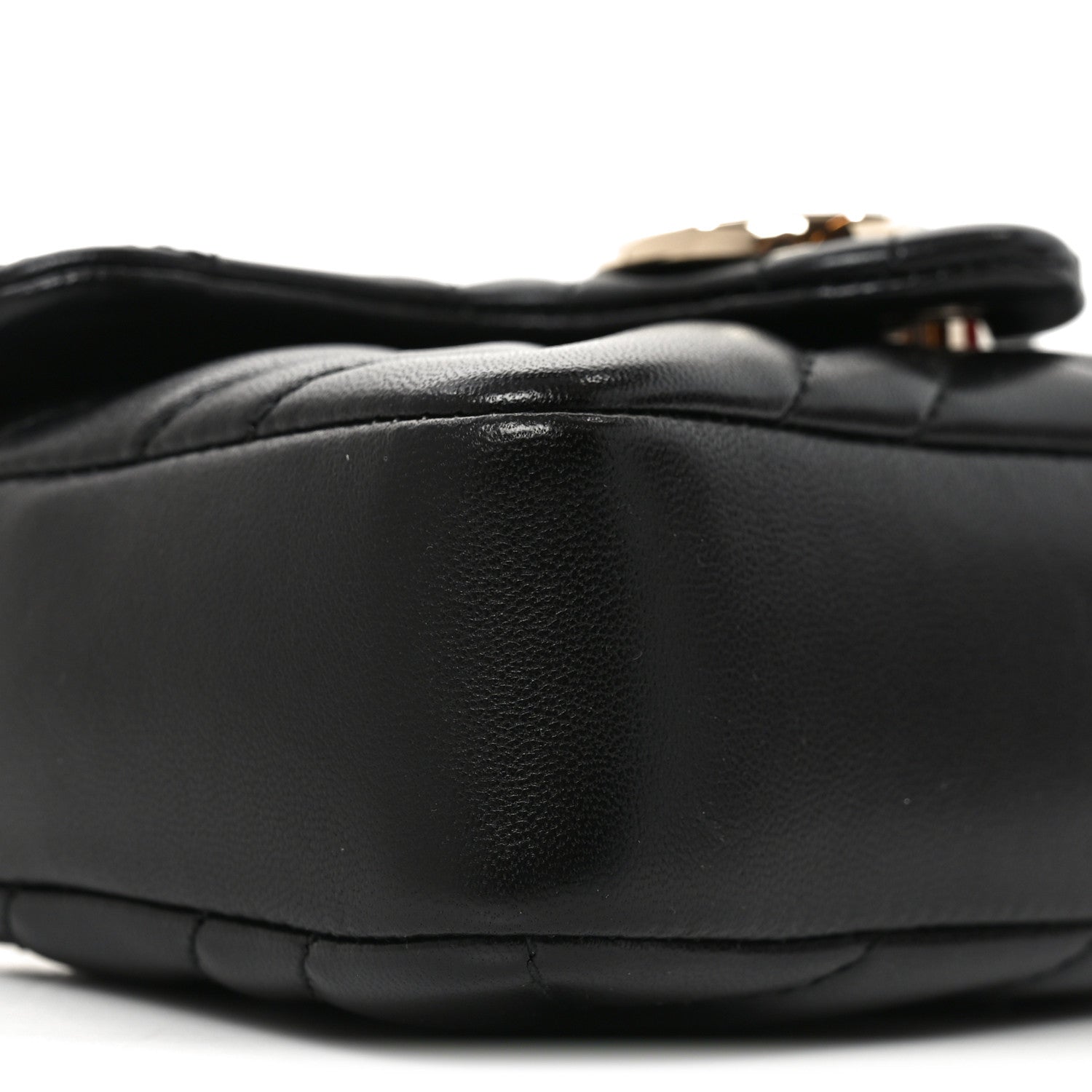 Gucci Lambskin Matelasse Mini GG Marmont Shoulder Bag Black 9 of 11