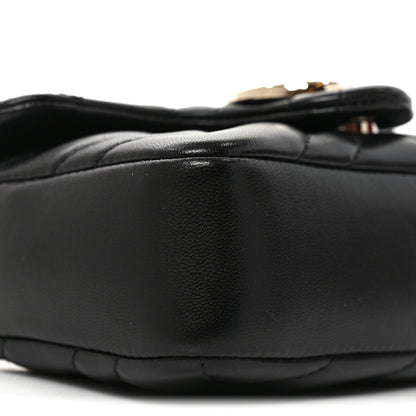 Gucci Lambskin Matelasse Mini GG Marmont Shoulder Bag Black 9 of 11