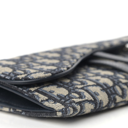 Christian Dior Oblique Saddle Chain Long Wallet Blue 9 of 10