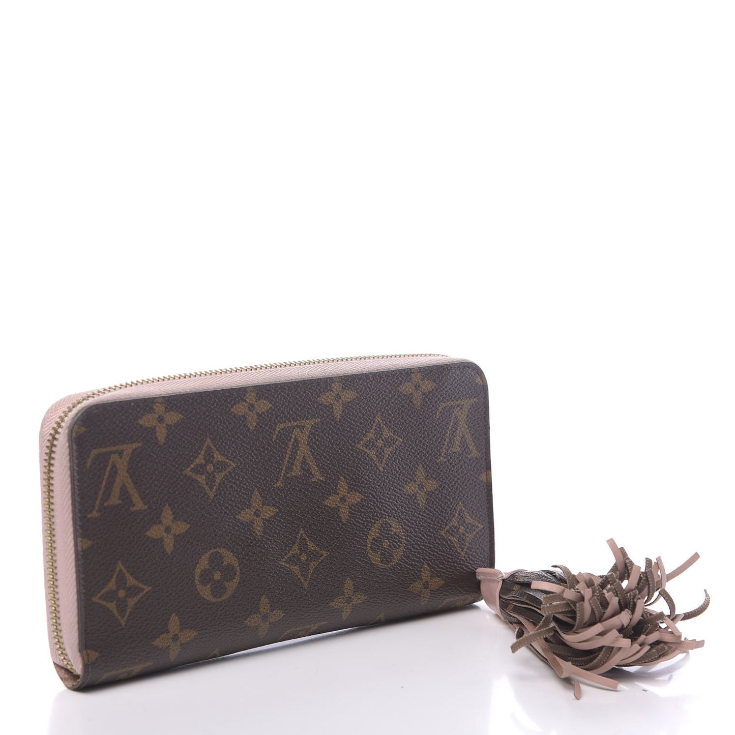 Monogram Pompon Zippy Wallet Rose Ballerine