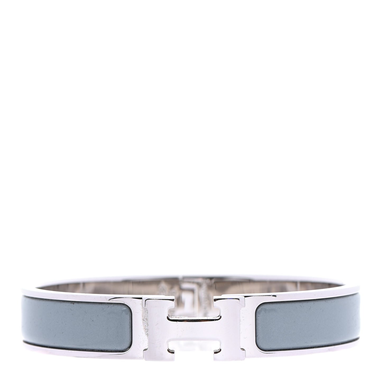 Enamel Narrow Clic Clac H Bracelet GM Gris Orage