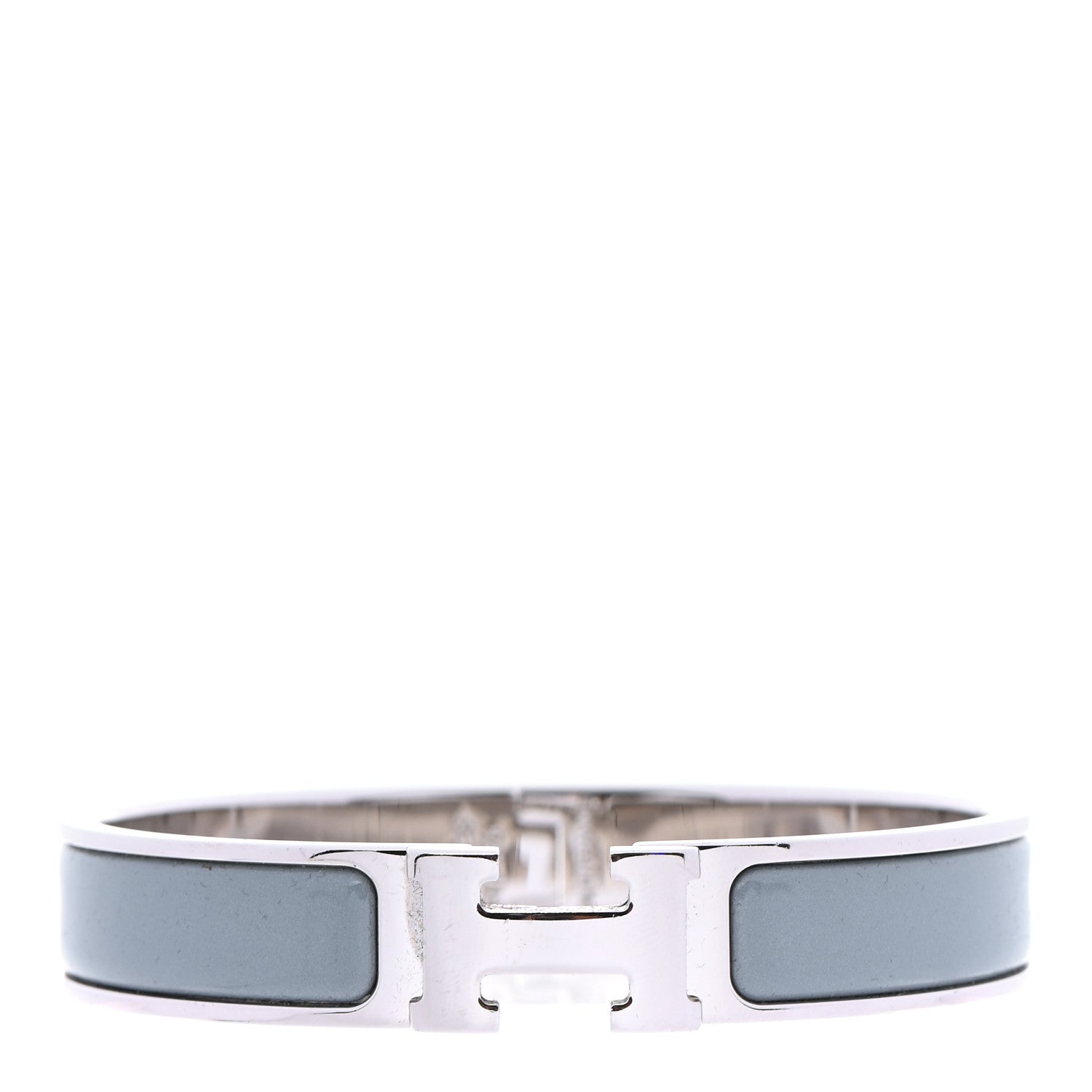 Hermes Enamel Narrow Clic Clac H Bracelet GM Gris Orage 1 of 4