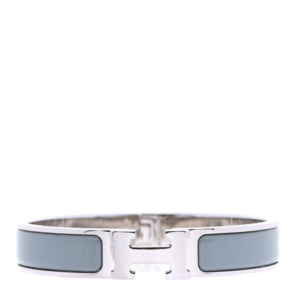 Hermes Enamel Narrow Clic Clac H Bracelet GM Gris Orage 1 of 4