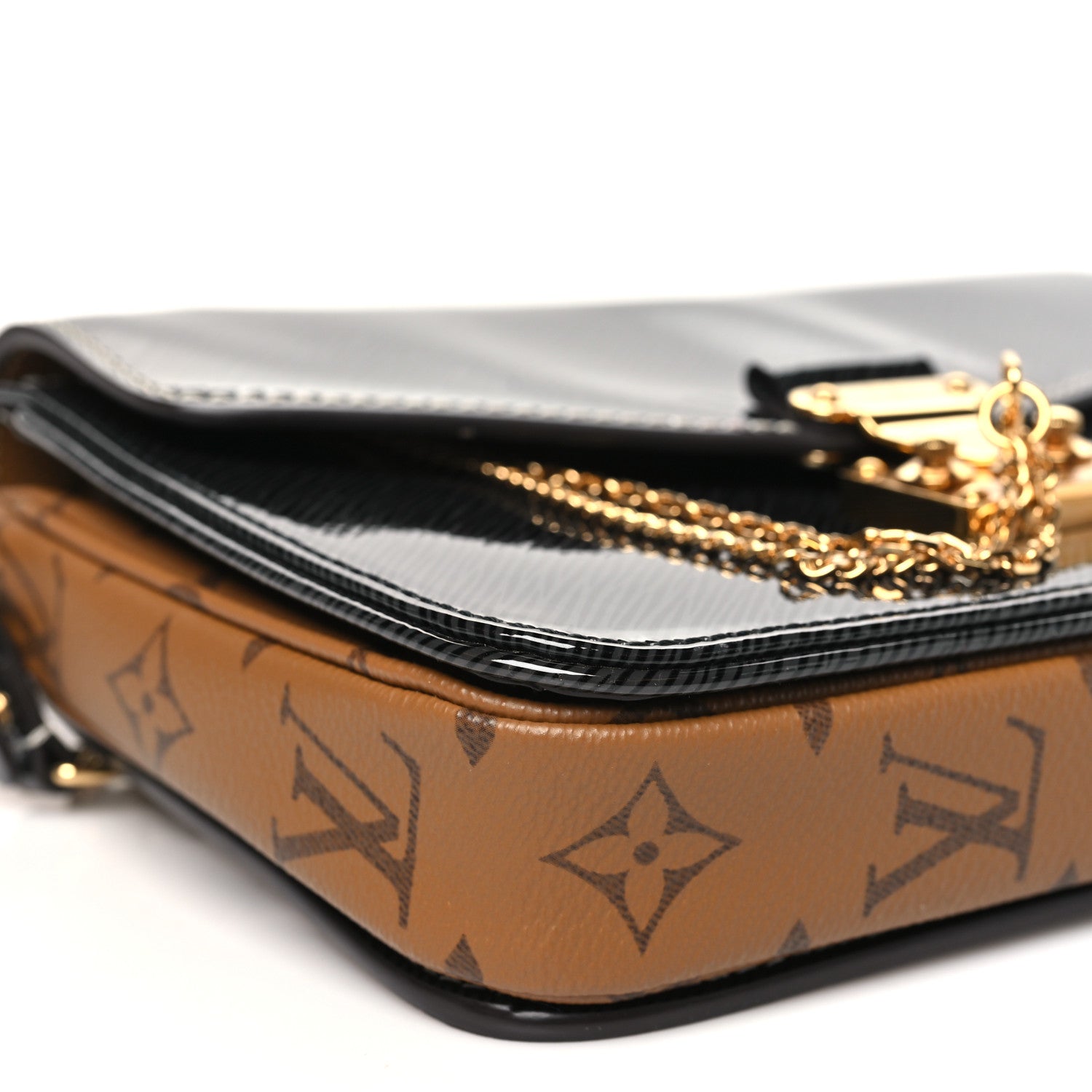 Louis Vuitton Shiny Epi Reverse Monogram Pochette Metis Mini Marine 8 of 9