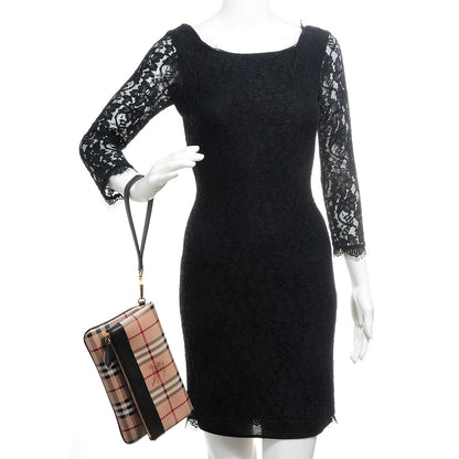 Burberry Haymarket Check Adeline Foldover Clutch Brown 2 of 8