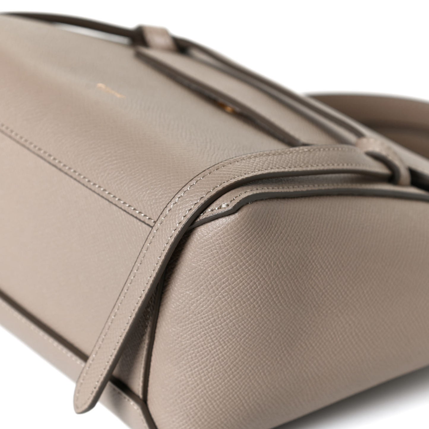 Grained Calfskin Nano Belt Bag Light Taupe