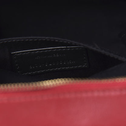 Saint Laurent Lambskin Matelasse Monogram Toy Vicky Camera Bag Red 7 of 10