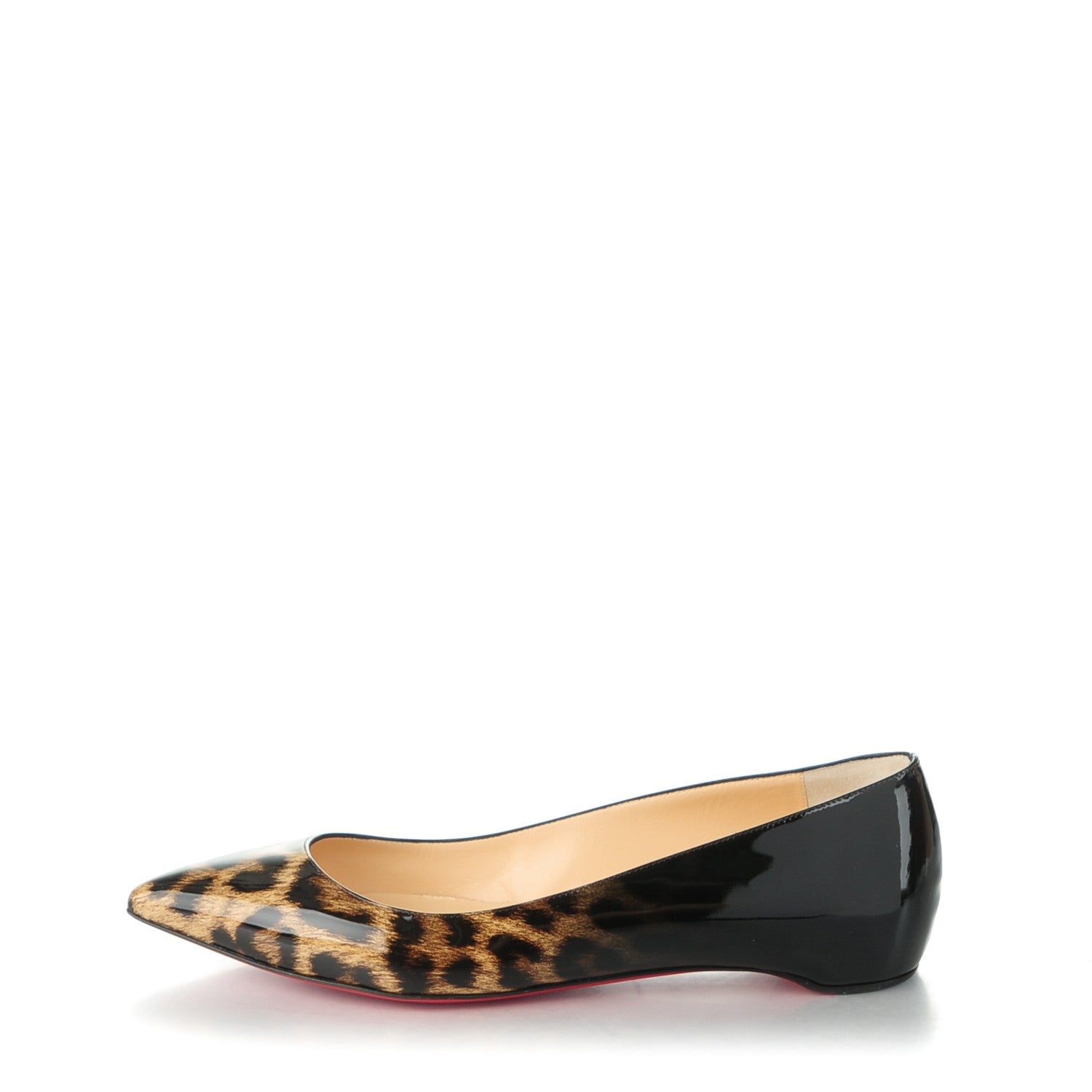 Christian Louboutin Patent Degrade Leopard Pigalle Follies Flats 38 Leopard Black 1 of 7