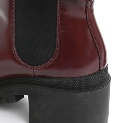 Gucci Calfskin Crystal GG Trip Chelsea Ankle Boots 37.5 Vintage Boredaux 12 of 13