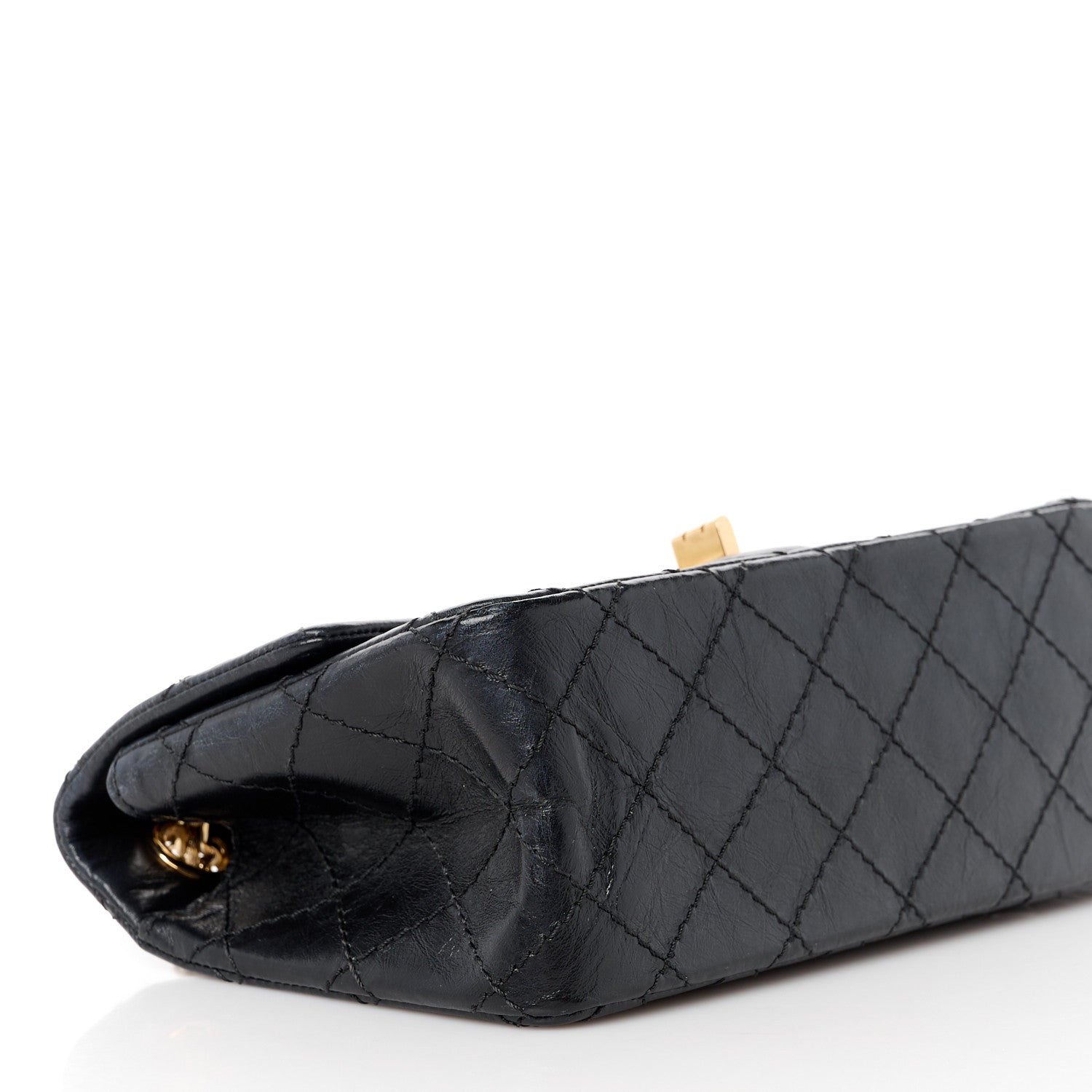 Chanel Aged Calfskin Quilted 2.55 Reissue Mini Flap Black 9 of 10